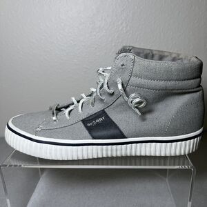 Sperry Womens Rave Verge Canvas High Top Sneakers Size 7.5 Gray STS80016
